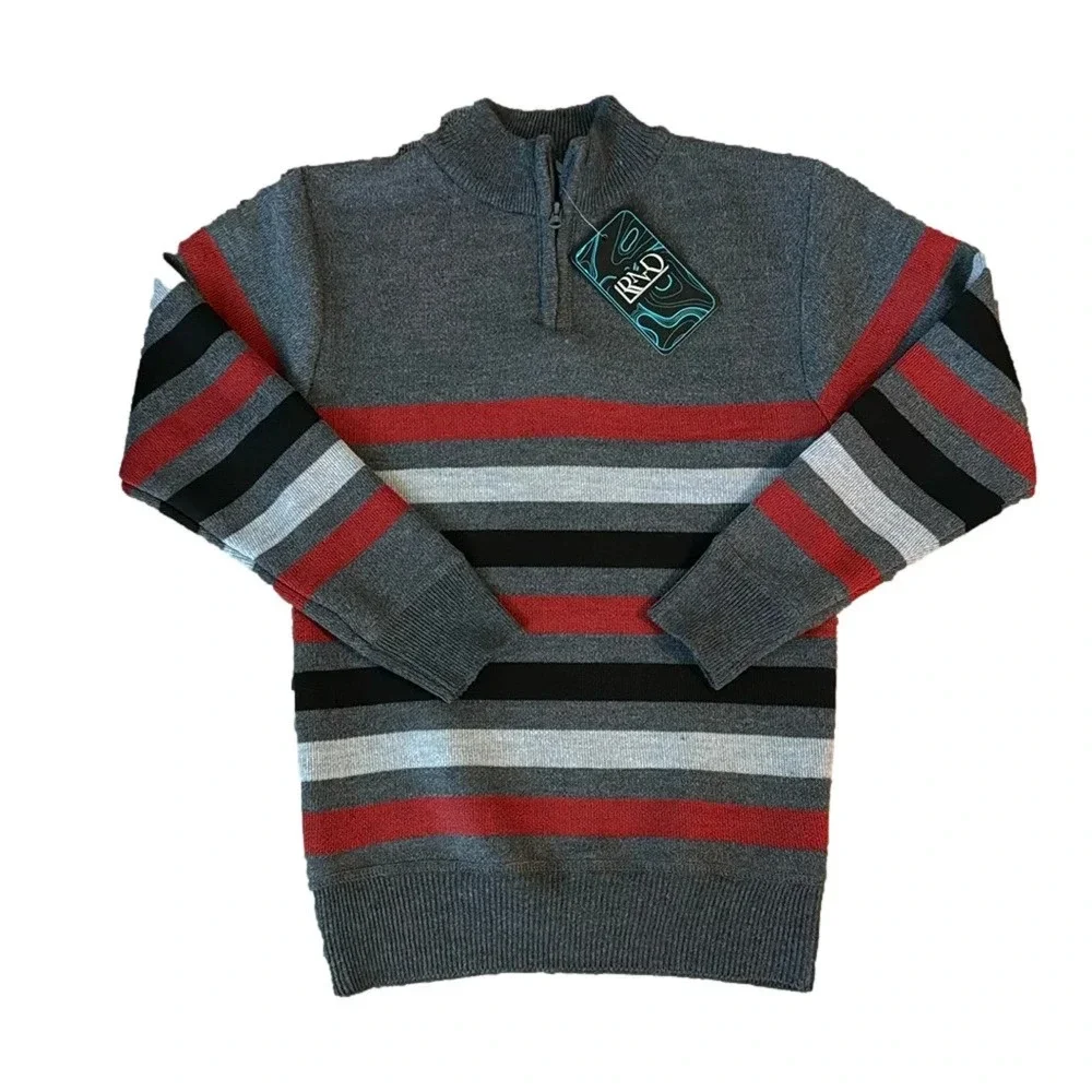 NWT Boys 1/4 Zip Sweater Pullover Size 5